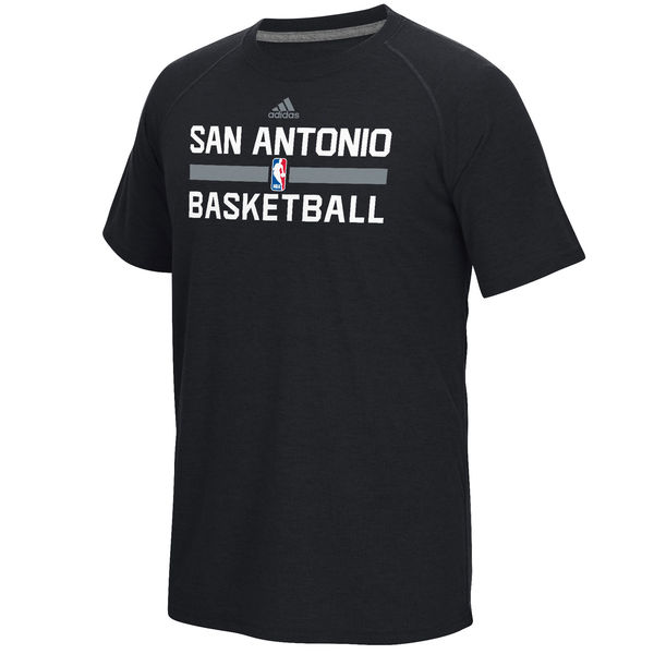 NBA Men San Antonio Spurs adidas OnCourt Climalite Ultimate TShirt Black
